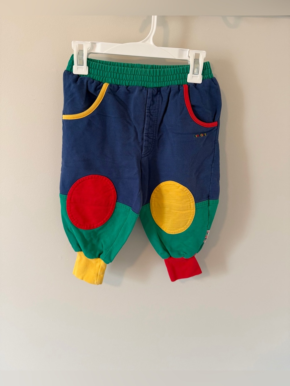 Gymboree Vintage 90s Color block Baby Pants Size Small Colorful *flaws*